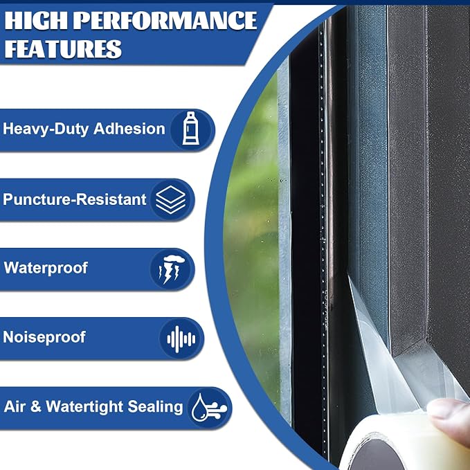 Transparent Weather Sealing Tape 3" x35 Yard, Window Insulation Tape Weather - Image 4