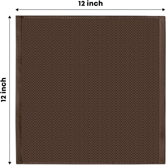 Artoid Mode 100% Cotton Dark Coffee Waffle Weave Kitchen Dish Cloths, 12x12 - Image 6
