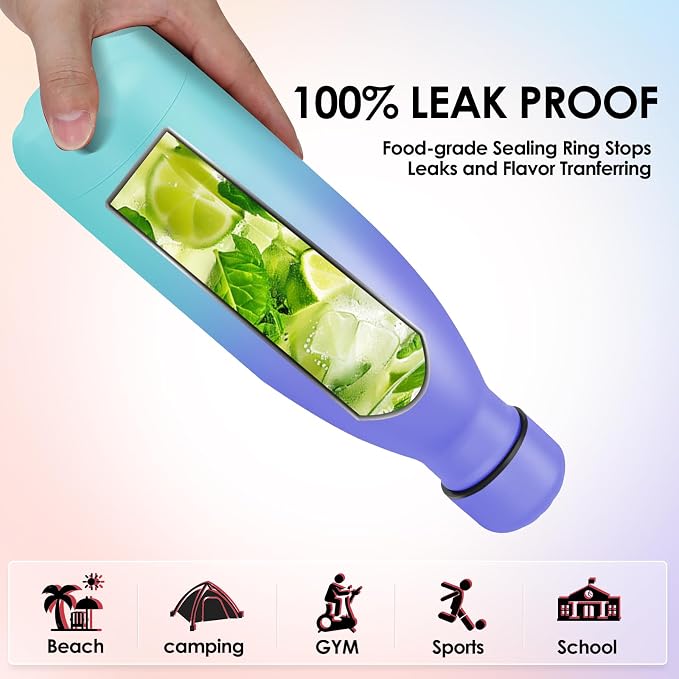25oz Cola-Bottle Shaped Stainless Steel Leak-proof Water Bottle, Double Wall - Image 5