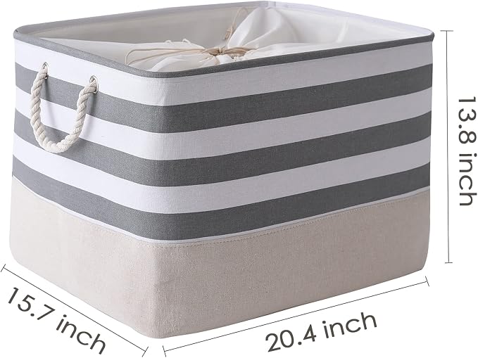 TheWarmHome Jumbo Storage Bins Baskets, Sturdy Fabric Organizing Basket - Image 3