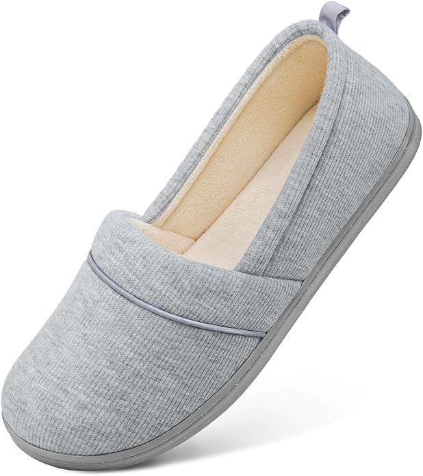 HomeTop Women's Comfy Loafer Slippers Lightweight Memory Foam Non-slip Indoor by HomeTop