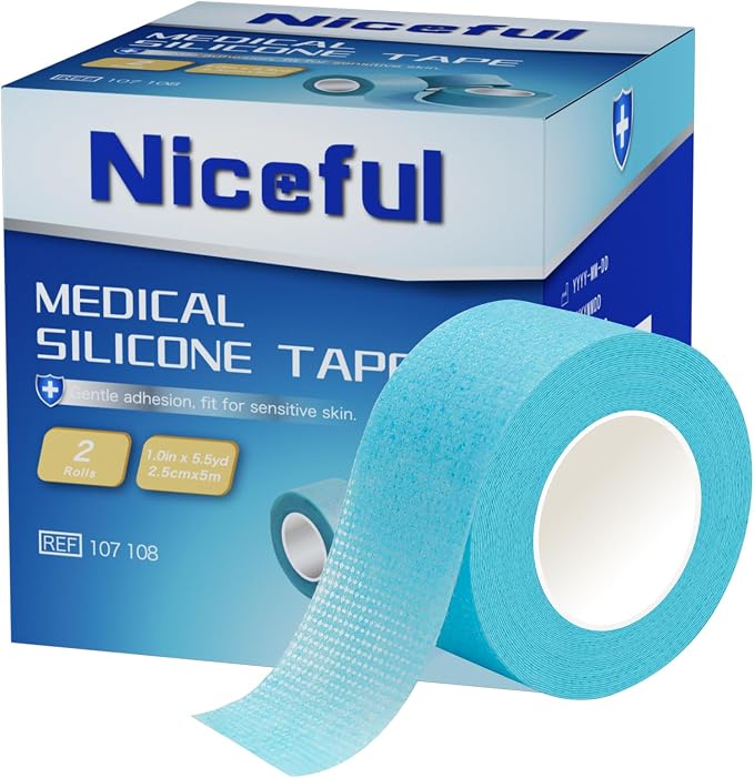 2 Rolls Silicone Medical Tape for Wound Care by Niceful
