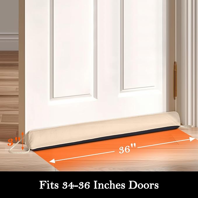 Sunolga 36" Door Draft Stopper Blocks Hot and Cold Air - Image 2