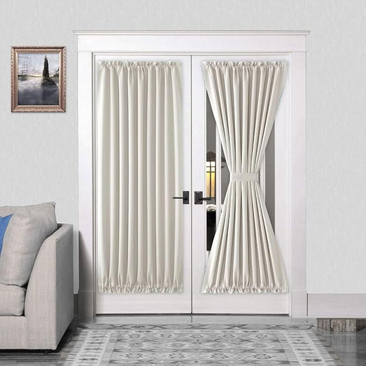 DWCN French Door Curtains – Rod Pocket Thermal Blackout Curtain by DWCN