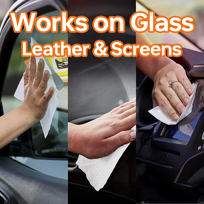 Car Wipes Extra Large 8" x 8" Car Interior Cleaning Wipes Leather Wipes - Image 3