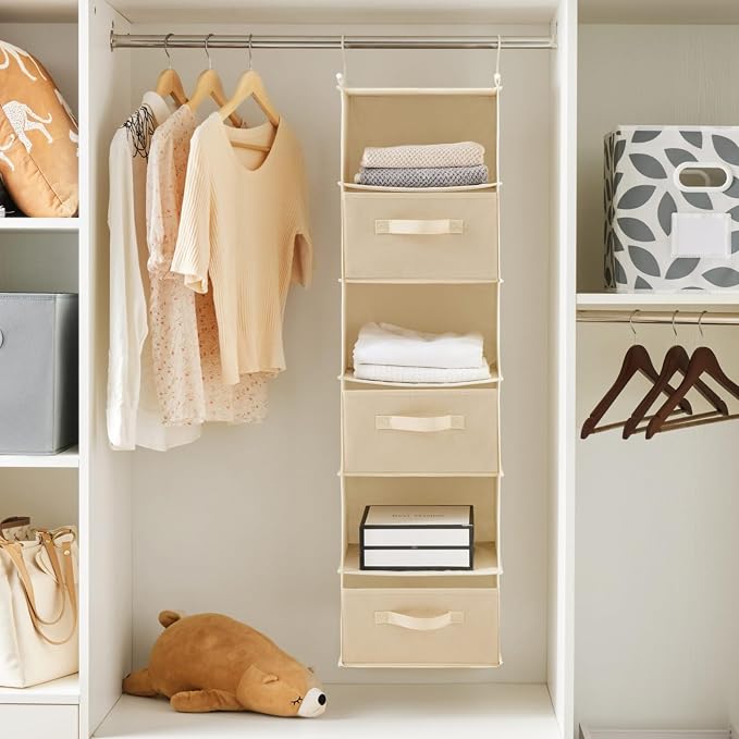 MAX Houser 6 Tier Shelf Hanging Closet Organizer, Closet Hanging Shelf - Image 5