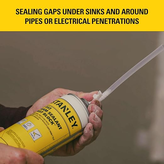 Stanley F993 Expanding Foam Sealant Spray – Gaps & Cracks Filler, PestBlocker - Image 4