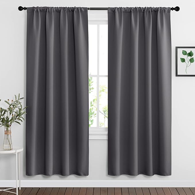 RYB HOME Curtains for Bedroom 72 inches Long, W 34 x L 72, 2 Panels by RYBHOME