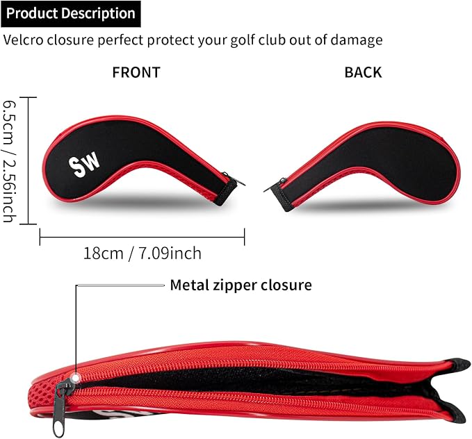Golf 12pcs Thick Synthetic Golf Iron Head Covers Set Headcover Fit All Brands - Image 2