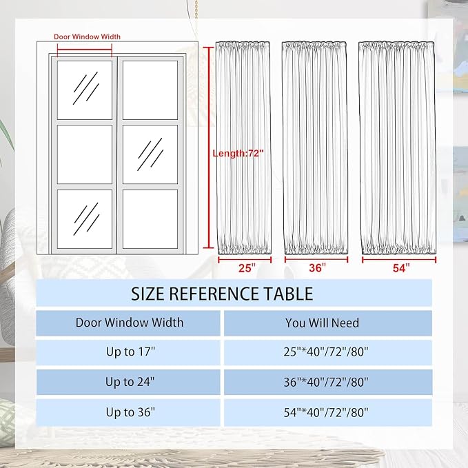 DWCN French Door Curtains – Rod Pocket Thermal Blackout Curtain - Image 6