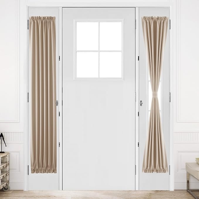 DWCN French Door Curtains – Rod Pocket Thermal Blackout Curtain by DWCN