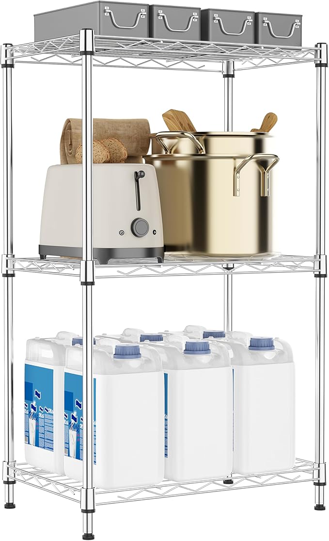 3 Tiers Shelf Metal Storage Shelves Wire Rack Closet Organizers by MEIGAOPLASTICANDMETALHKCOLIMITED