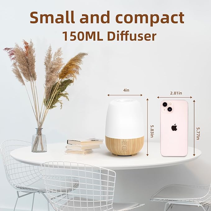 150ML Cordless Essential Oil Diffuser, Built-in 6000mAH Rechargeable Battery - Image 4