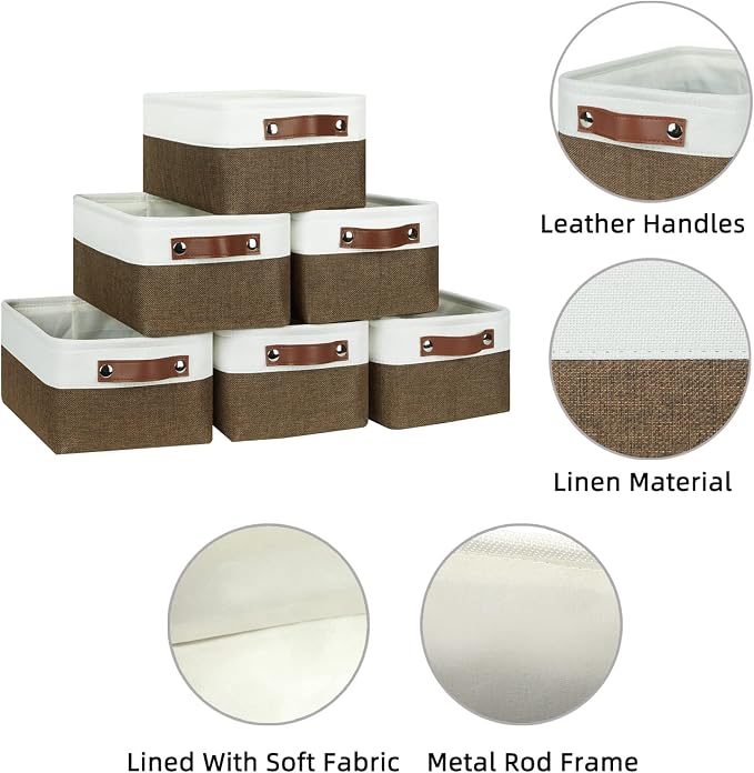 HNZIGE Small Fabric Storage Bins - Image 2