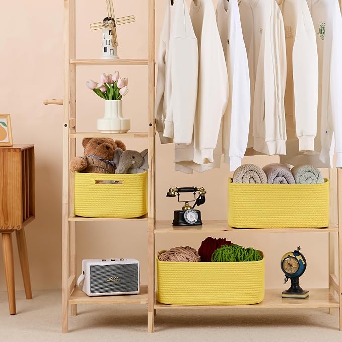 Large Storage Baskets for Shelves, Closet Organizers Bins for Clothes Blanket - Image 3