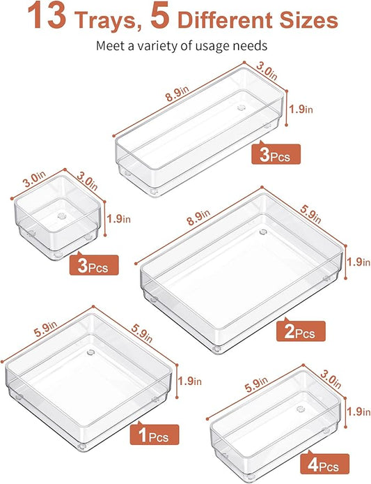 SMARTAKE 13-Piece Drawer Organizer - Image 2
