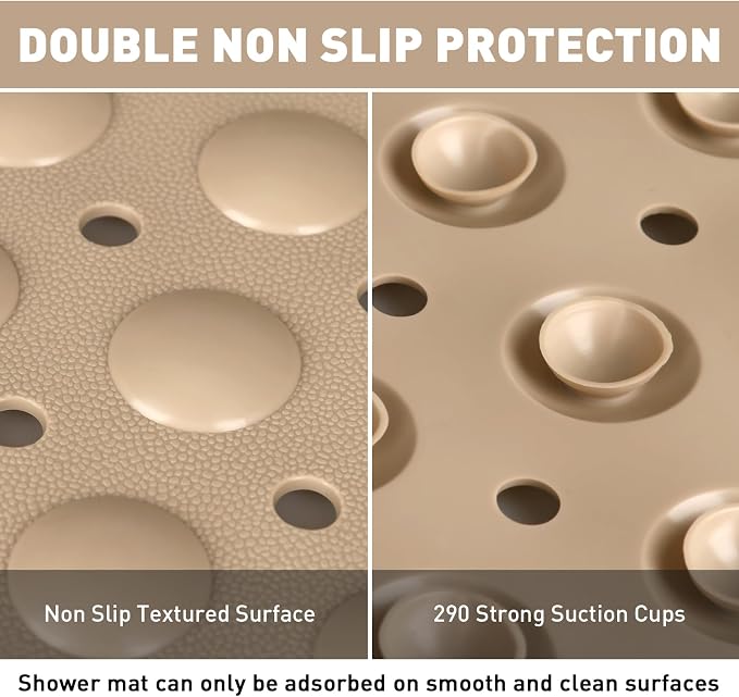 Shower Mat Non Slip: 35.4 x 23.6 Inch Extra Large TPE Shower Mats - Image 4