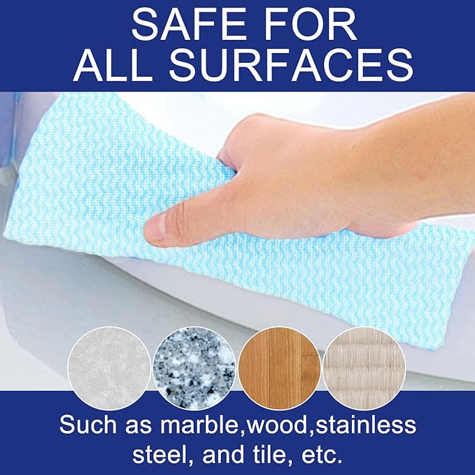 100 Count Disposable Cleaning Towels and Dish Cloths, Super Absorbent Dishcloths - Image 7
