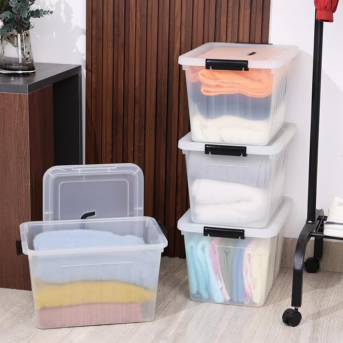 Zopnny 25 Quart Clear Storage Bin - Image 5