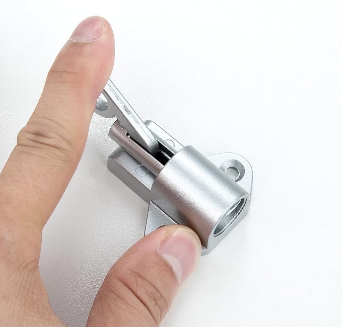 6 Packs Self-Closing Latches，Silver Gray Spring Door Lock，Resilient Bolt Latch - Image 5
