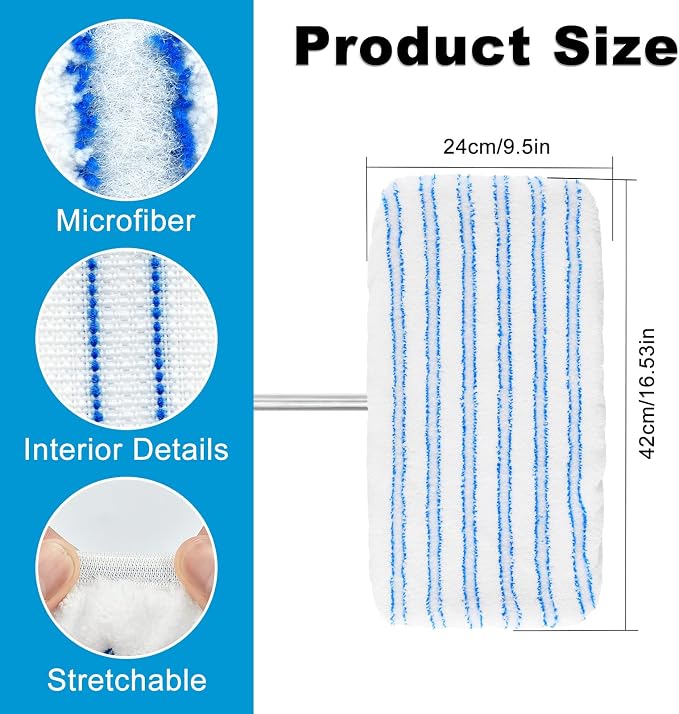 5 Pack Mop Heads Replacements for Ocedar Hardwood Floor 'N More Microfiber Mops - Image 2