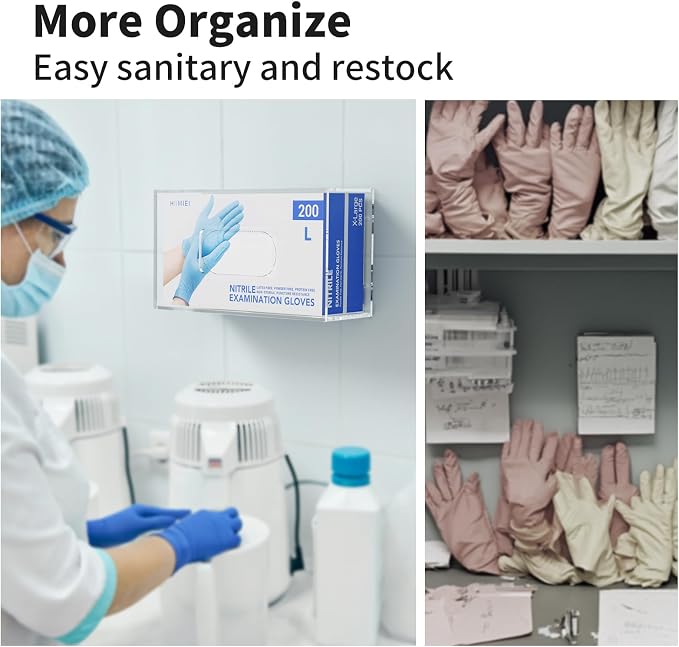 HIIMIEI Glove Holder for Wall Mount: Magnetic Gloves Box Holder, Acrylic - Image 2