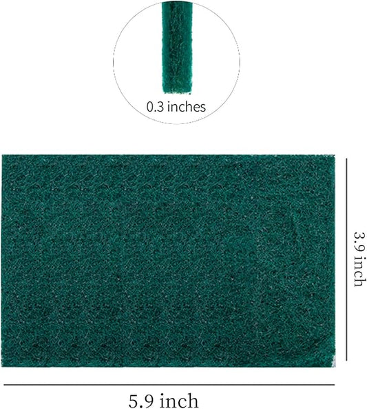 Heavy Duty Scour Pads Sponge Dish Scrubber Non-Scratch Green Reusable Household - Image 2