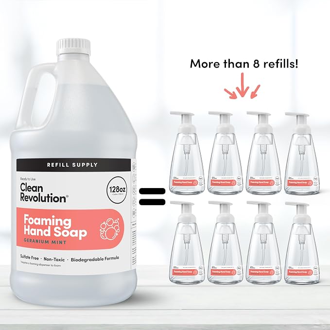 Clean Revolution Foaming Hand Soap, Moisturizing, Ready To Use Formula - Image 5