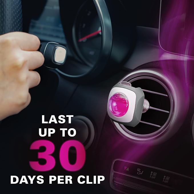 Air Jungles Flora Bliss Scent Car Air Freshener Clip, 6 Vent Clips, 4ml Each - Image 6