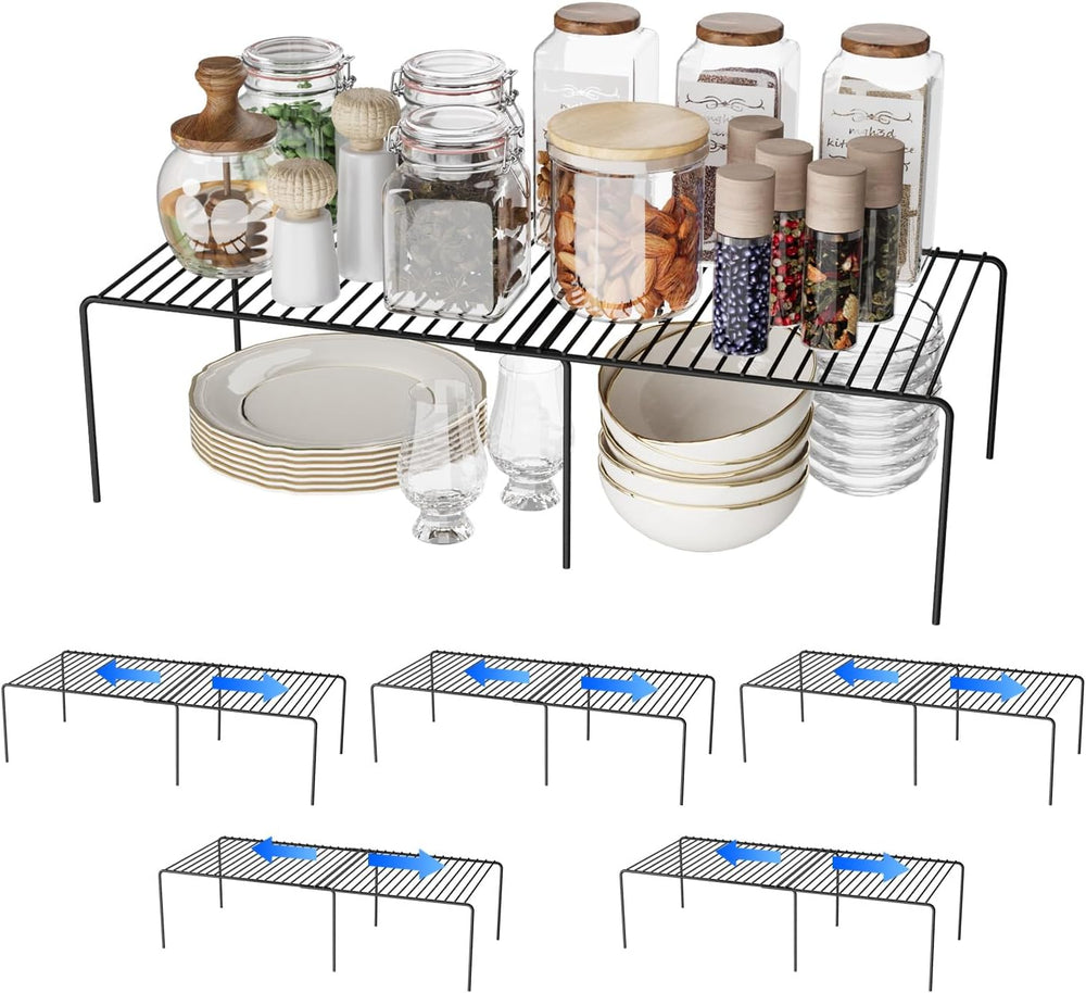 Expandable Storage Shelf, Pantry Organizers and Storage, Adjustable Rustproof