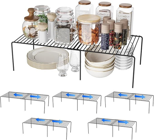 Expandable Storage Shelf, Pantry Organizers and Storage, Adjustable Rustproof by DPZM