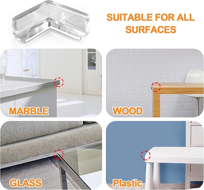 HOMREALM Baby Proofing 16 Pack Corner Protector Baby Corner Guards Furniture - Image 4