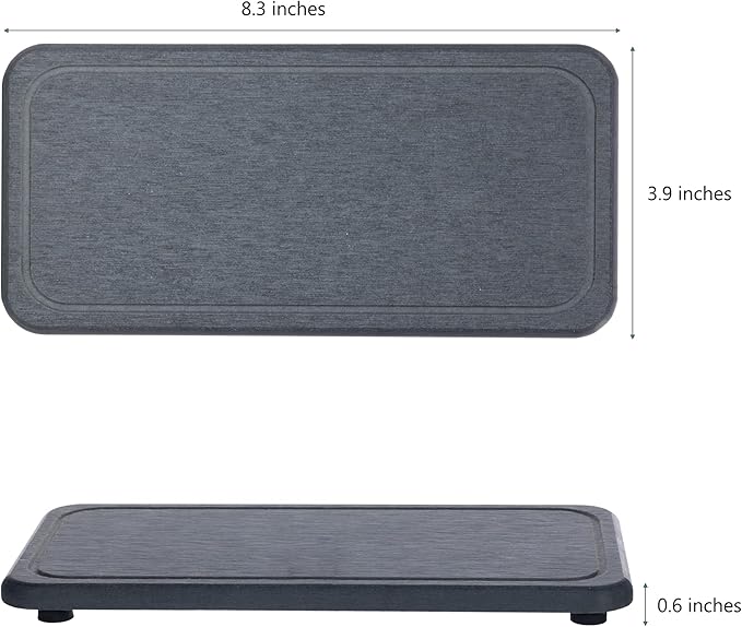 2 Pcs Water Absorbing Stone Trays, Kitchen/Bathroom Sink Soap Dish, Diatomite - Image 6
