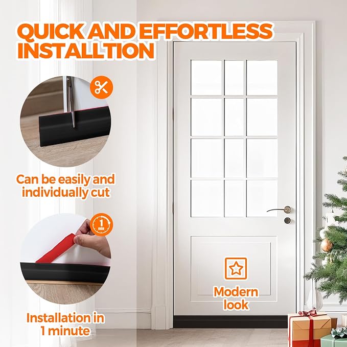 Holikme Door Draft Stopper Under Door Draft Blocker Insulator Doors Sweep - Image 6