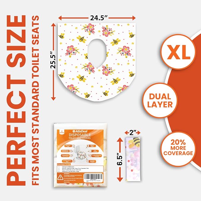 20 Extra Large Toilet Seat Covers Disposable - Image 5