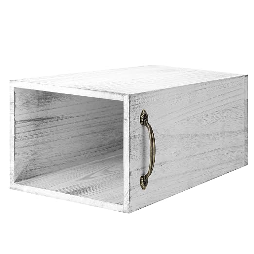 Wood Wastebasket Trash Can Rustic Farmhouse Square Garbage Container Bin - Image 4
