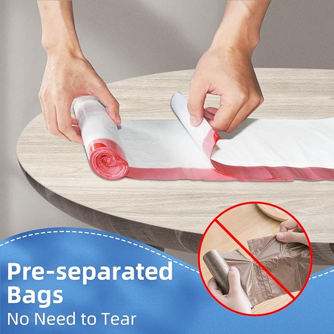 13.2 Gallon Tall Kitchen Drawstring Trash Bags, Leak Proof, Waste Bag - Image 6