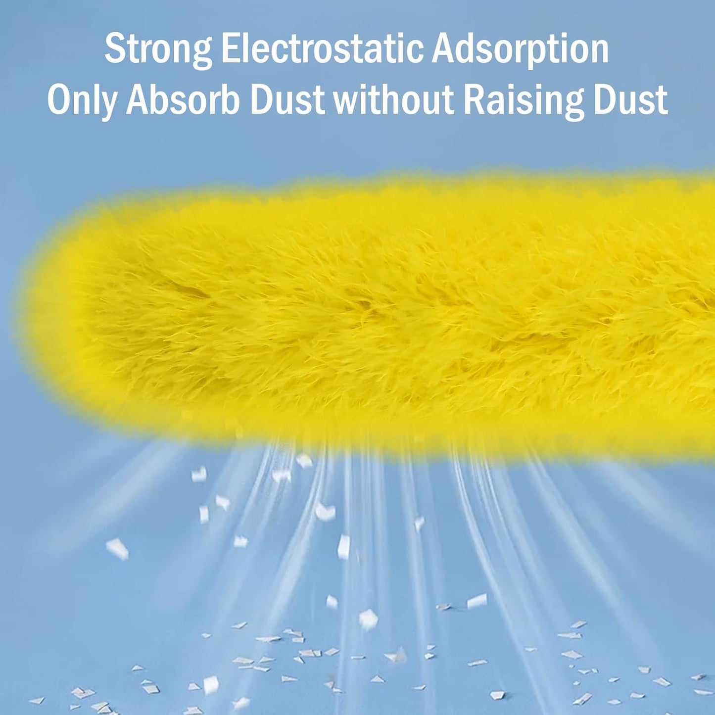 Dymoll Cobweb Duster with Extension Pole, 110" Microfiber Feather Duster Kit with Bendable Washable Heads, Spider Web Brush, Dusters for Cleaning Ceiling Fan, High Ceiling, Blinds, Furniture,2Pcs