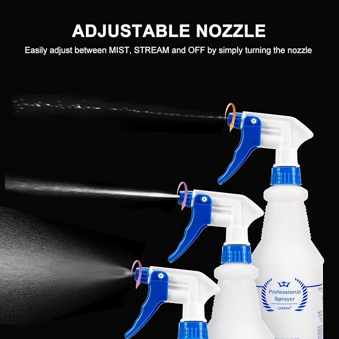 Plastic Spray Bottle 2 Pack, 32 Oz, All-Purpose Heavy Duty Spraying Bottles - Image 4