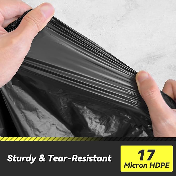 100 Count 55-60 Gallon Trash Bags, Sturdy & Tear-Resistant Commercial Can - Image 3