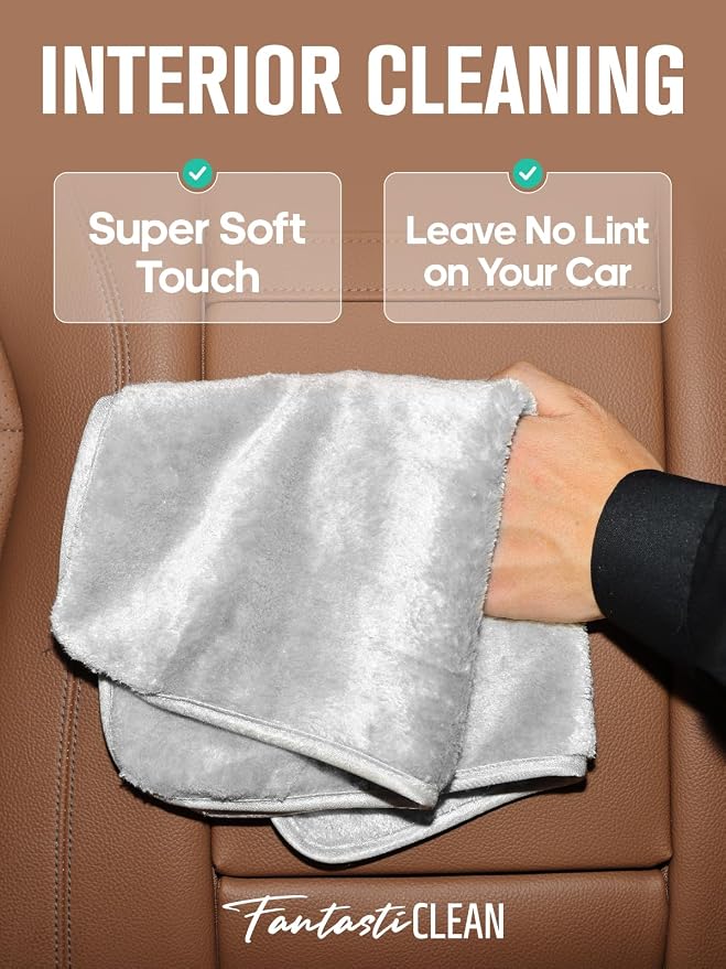 Fantasticlean Microfiber Car Detailing Towels, Car Drying Towel - Image 5
