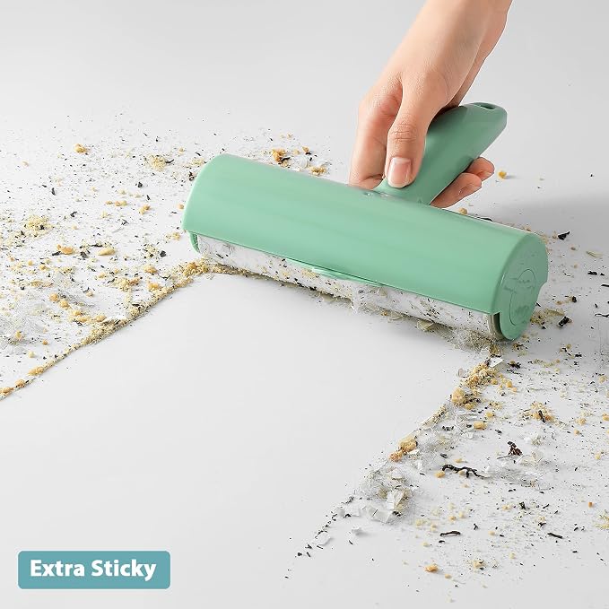 Large Lint Roller with Refills for Pet Hair Removal Extra Sticky 6.3 inch Wide - Image 3