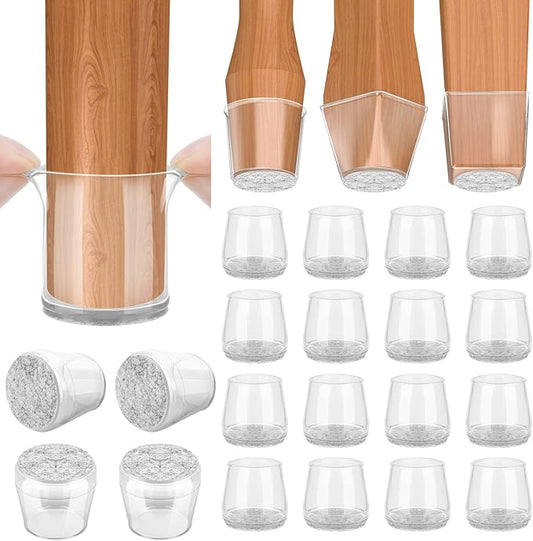 BALEINE 16 Pack Silicone Chair Leg Floor Protectors, Stool Leg Protectors Cap by BALEINE
