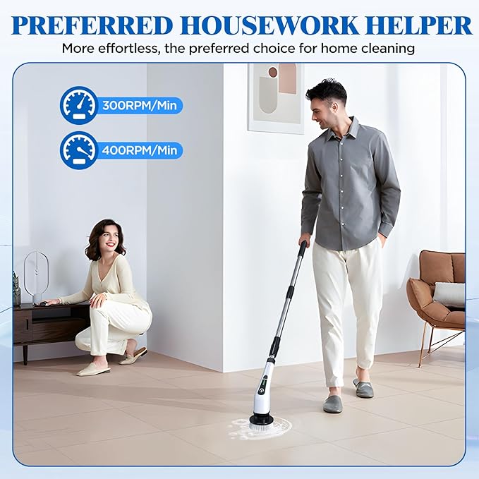 Electric Spin Scrubber, Cordless Bath Tub Power Scrubber - Image 5