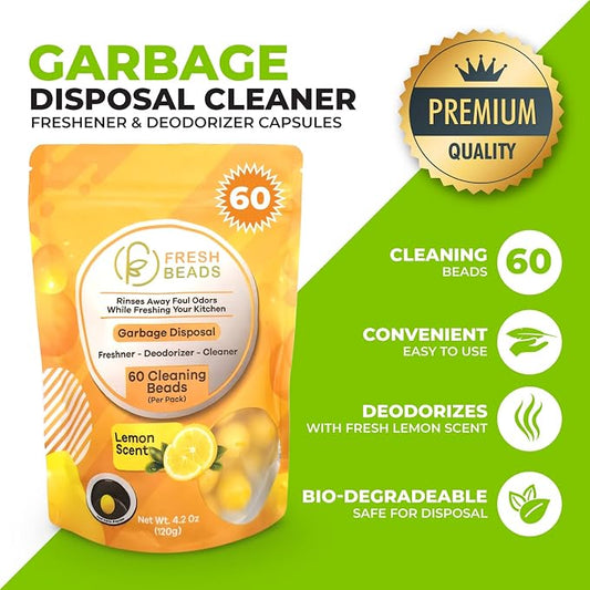 60-Count Sink Garbage Disposal and Drain Cleaner Pods, Freshener & Deodorizer - Image 2
