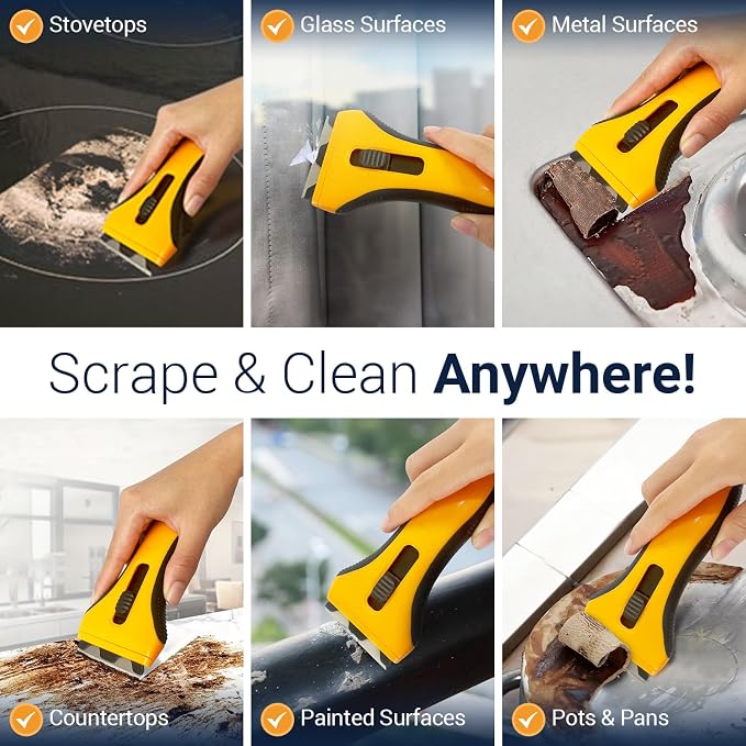 Razor Blade Scraper Tool With 15 Extra Blades - Image 4
