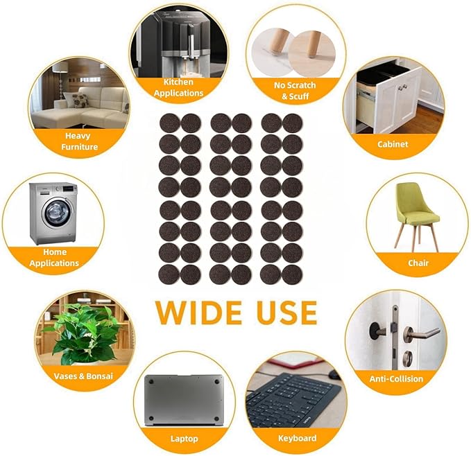 Furnigear Felt Furniture Pads for Hardwood Floors - Image 5
