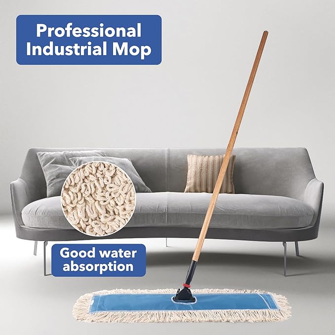 Matthew Cleaning 36'' Industrial Strength Cotton Dust Mop Refill Washable - Image 7