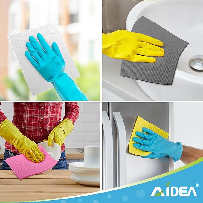 AIDEA Swedish Dishcloths for Kitchen-10PK, Absorbent Sponge Dish Cloth - Image 7