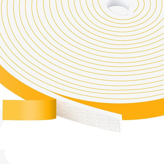 White Strong Adhesive Foam Tape, High Density Door Insulation Weather by Trisiki